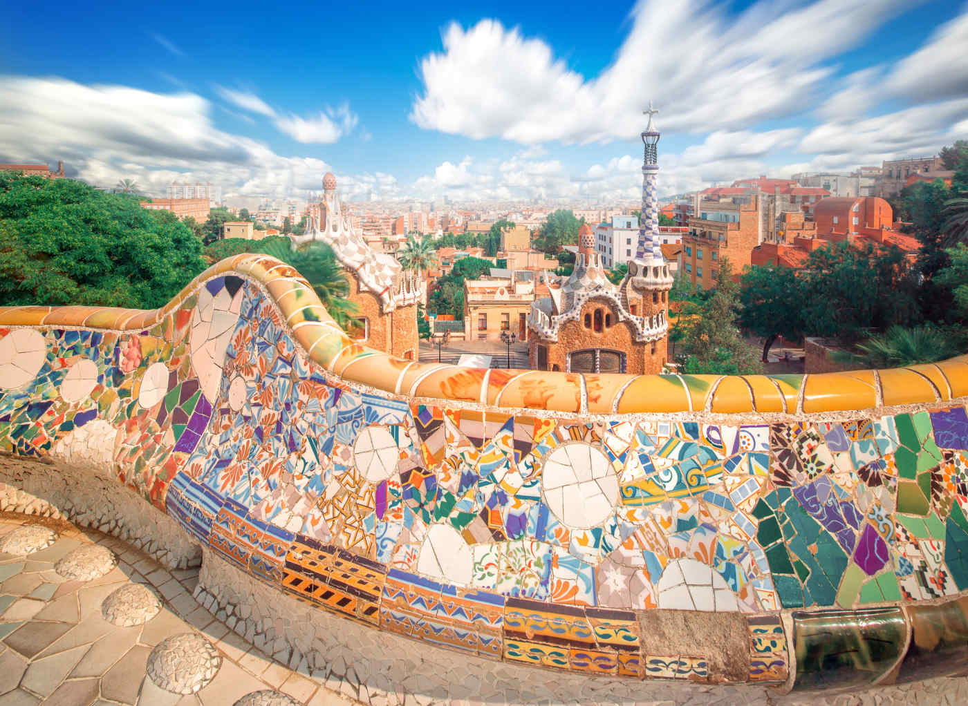 Park Guell in Barcelona, Spain