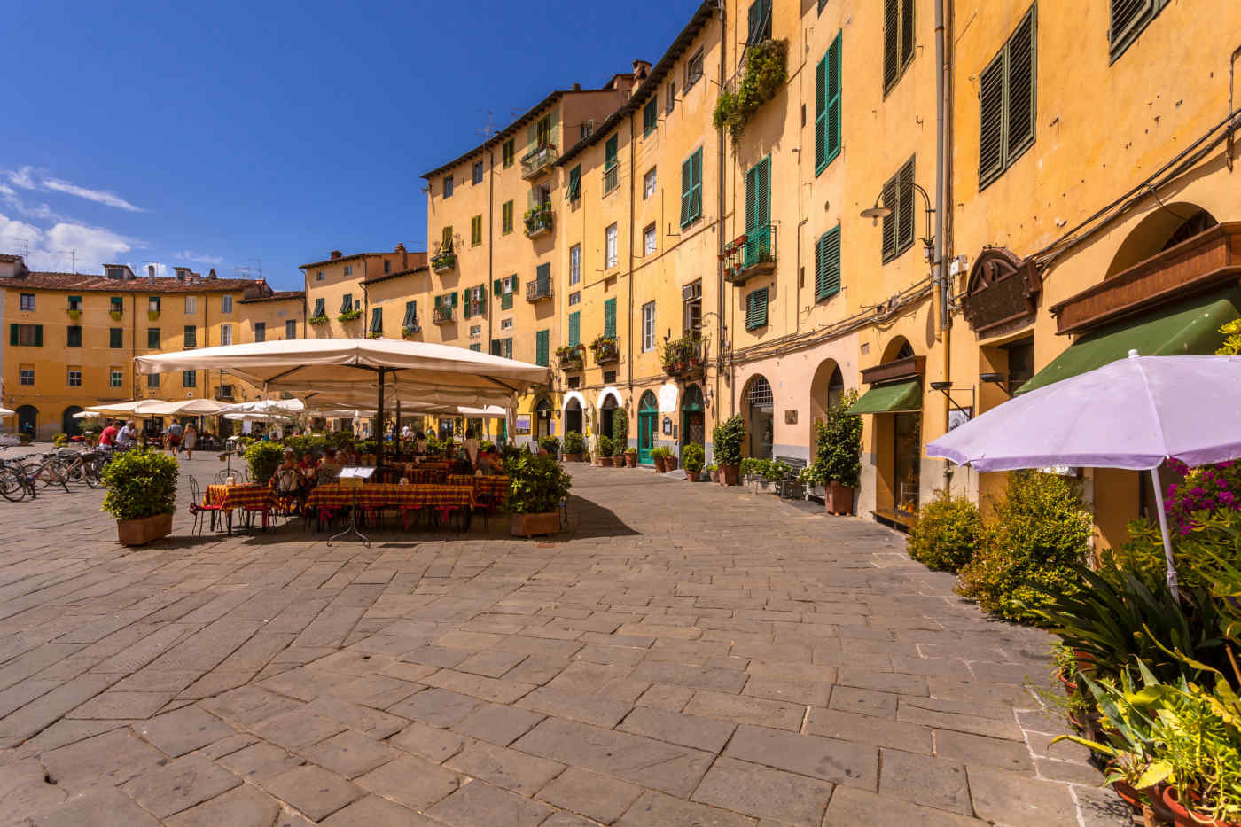 Piazza Anfiteatro in Lucca, Italy