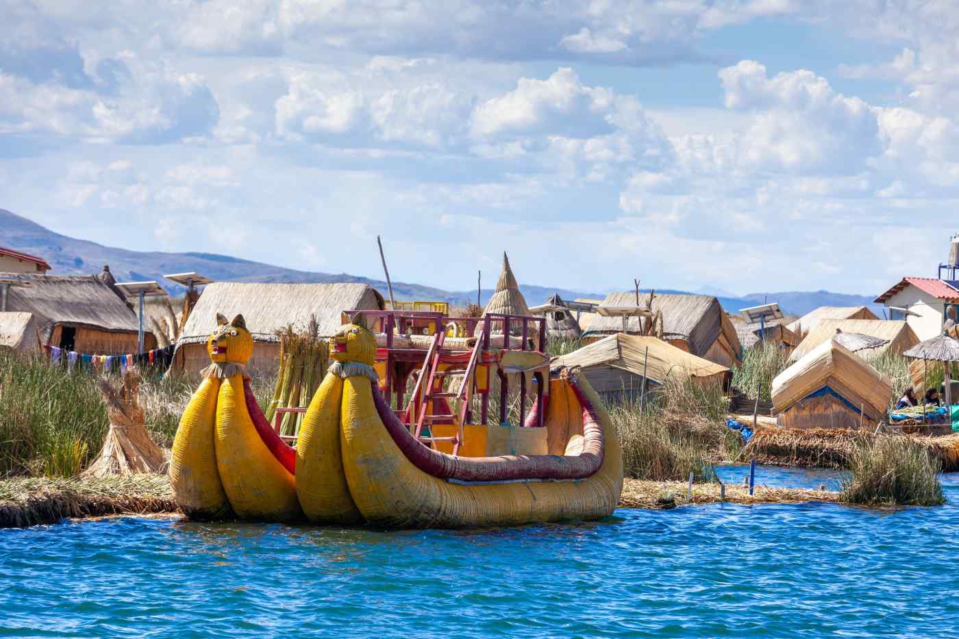 Traditional reed boat, Uros islands