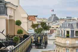 View of Paris from balcony