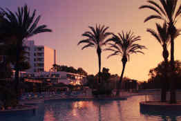 Exagon Park Hotel Swimming Pool Sunset