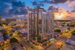 The Westin Austin Downtown Exterior at Night