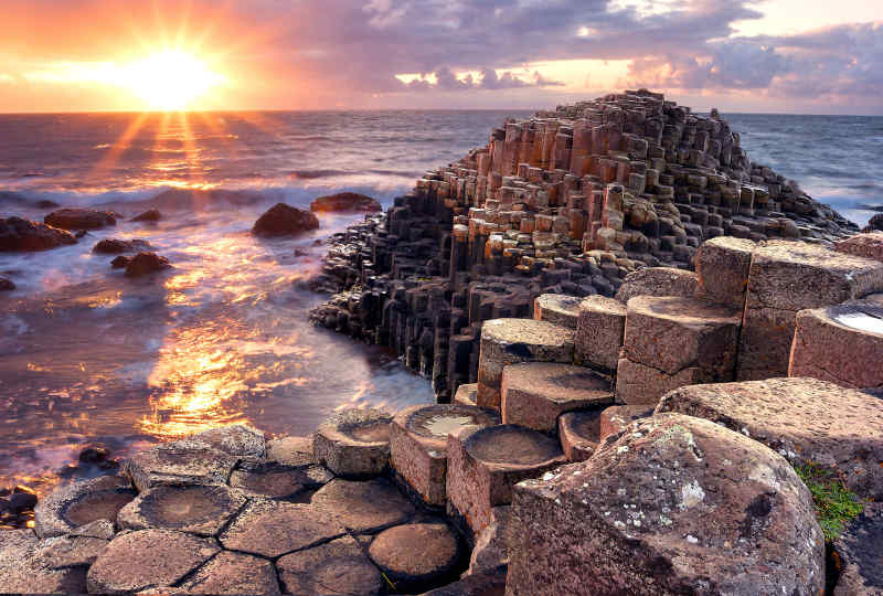 Giant's Causeway in County Antrim, Northern Ireland