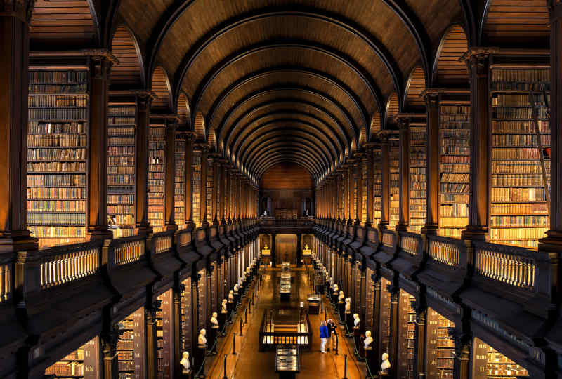 Trinity College Library in Dublin, Ireland