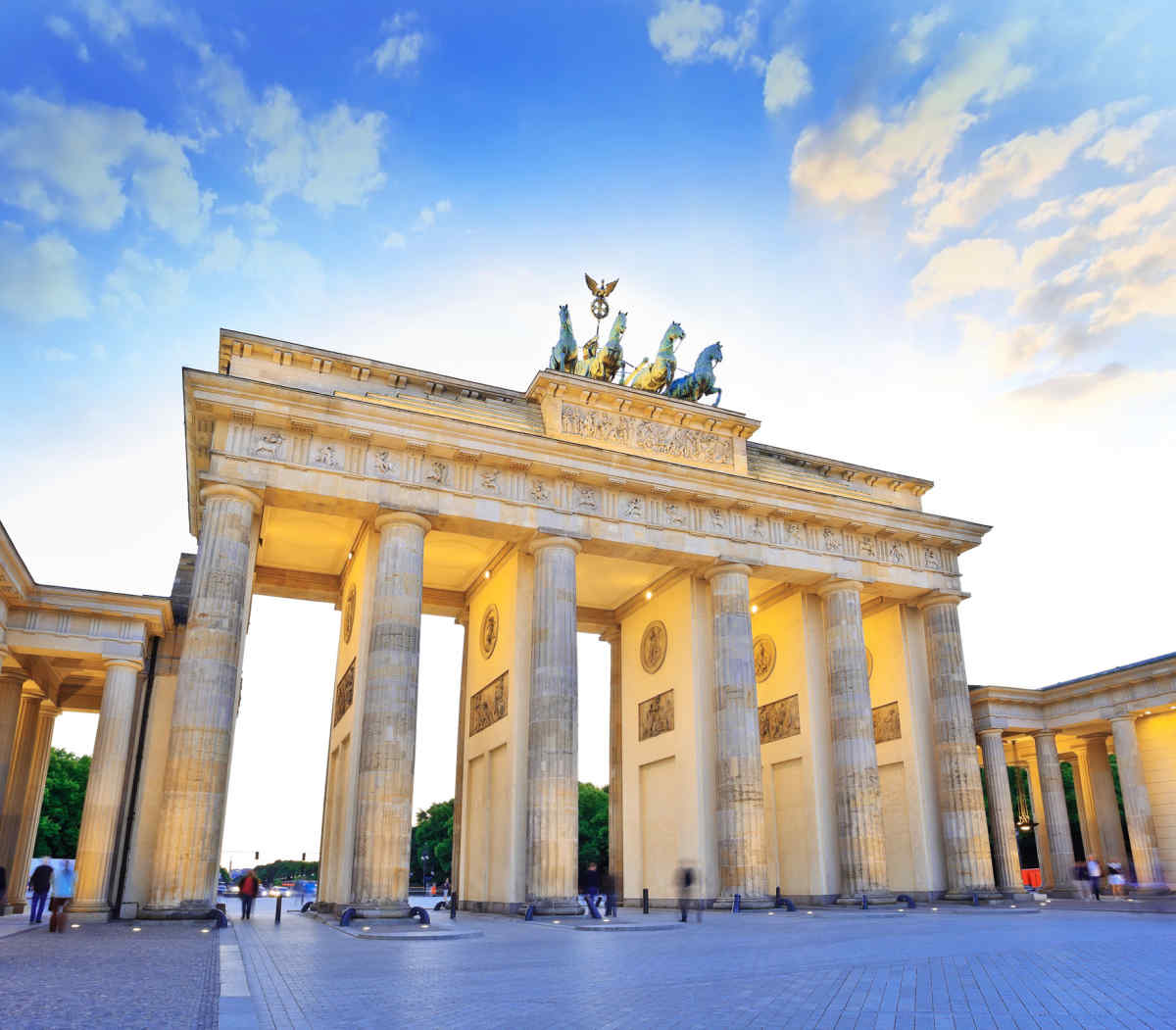 Бранденбургские ворота Берлин закат