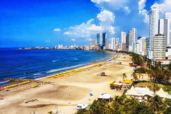 Bocagrande Beach in Cartagena