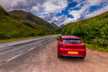 Driving in the Scottish Highlands