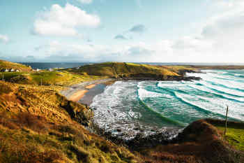 Beautiful Irish bay in Muckross Head, Donegal