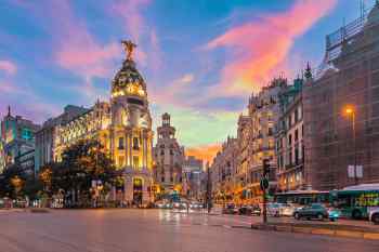 Gran Via Street, Madrid, Spain