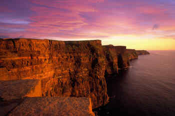 Cliffs of Moher at sunset