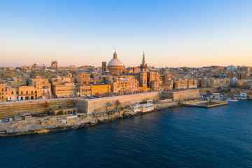 View of the harbor in Valletta, Malta