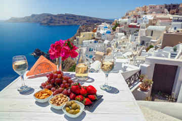 Wine in Santorini