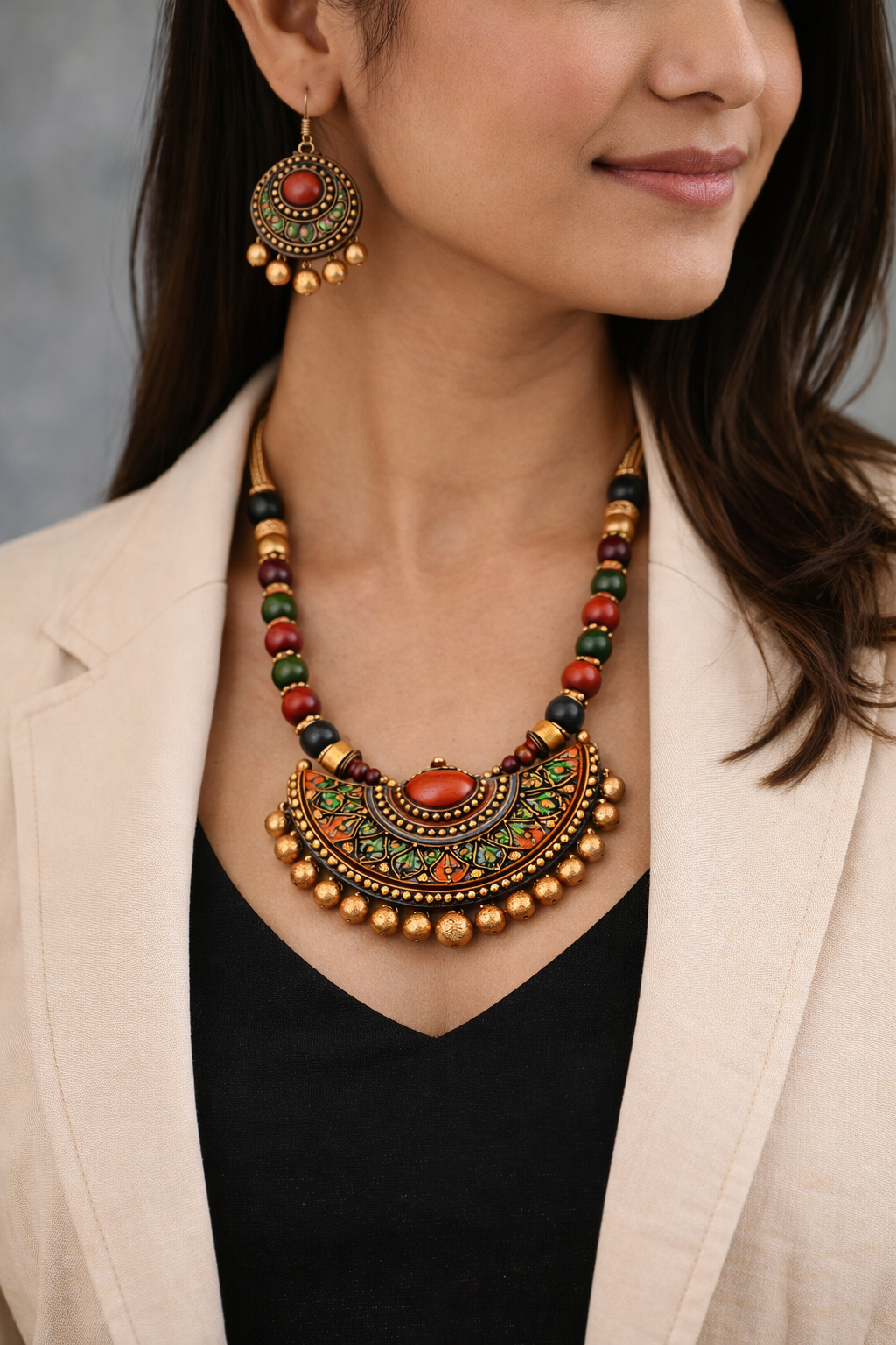 Terracotta Necklace Set