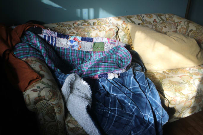 A cozy-looking couch