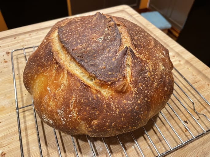 A photo of a nice loaf of sourdough bread