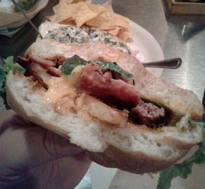 Partially eaten Haole Burger