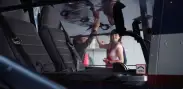 woman looking at airplane