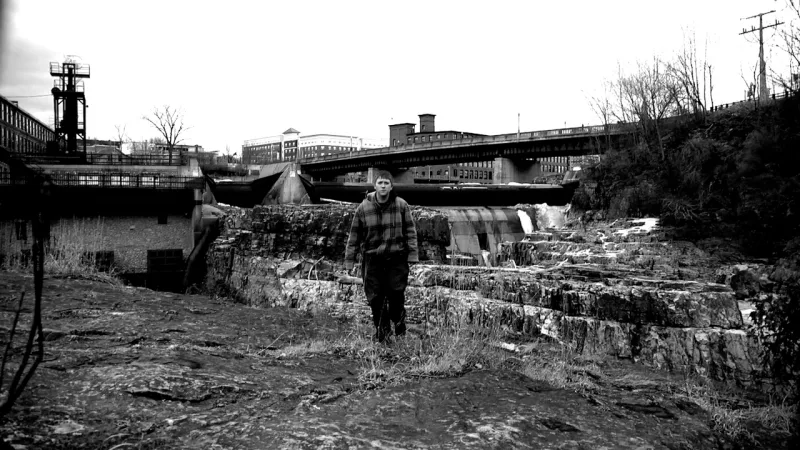 walking bridge water fall