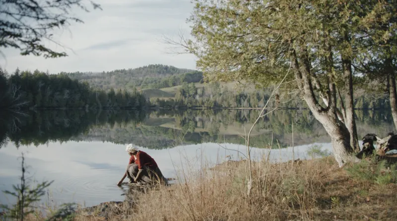 Lucy at northern vermont pond