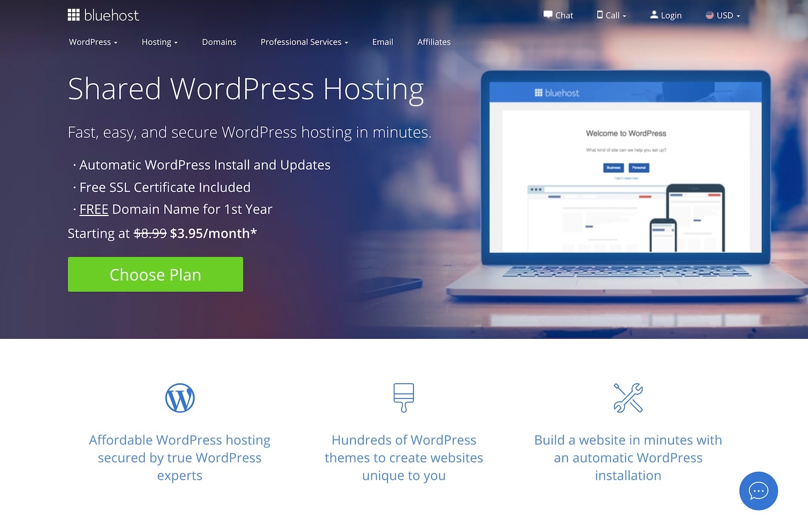 Bluehost WordPress Hosting