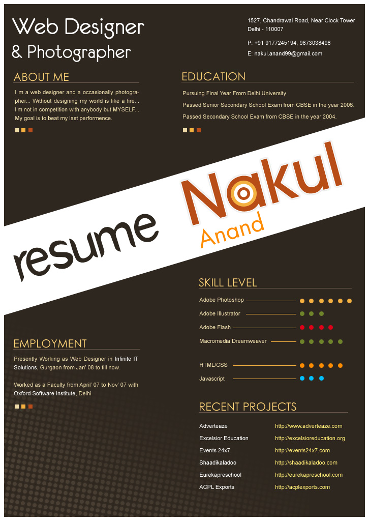 25 Innovative Resume Designs to Impress your Recruiter 19