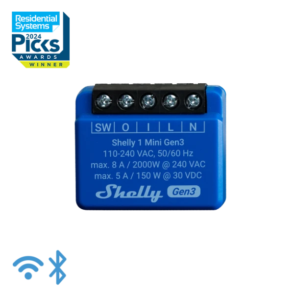 מתג חכם Shelly 1 mini Gen3