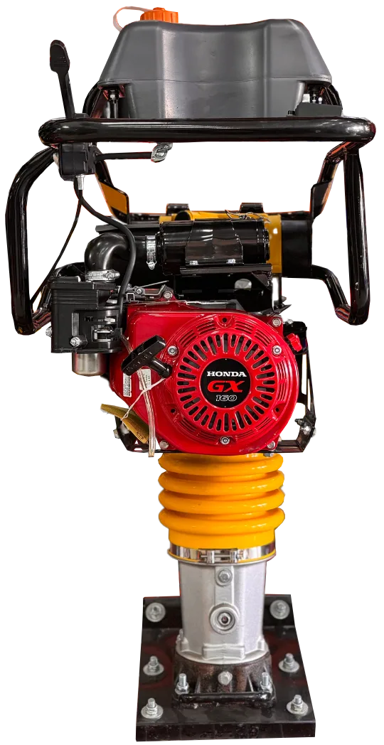 Apisonadora canguro Honda GX160 de 5–6.5HP para compactación de suelos en construcción.