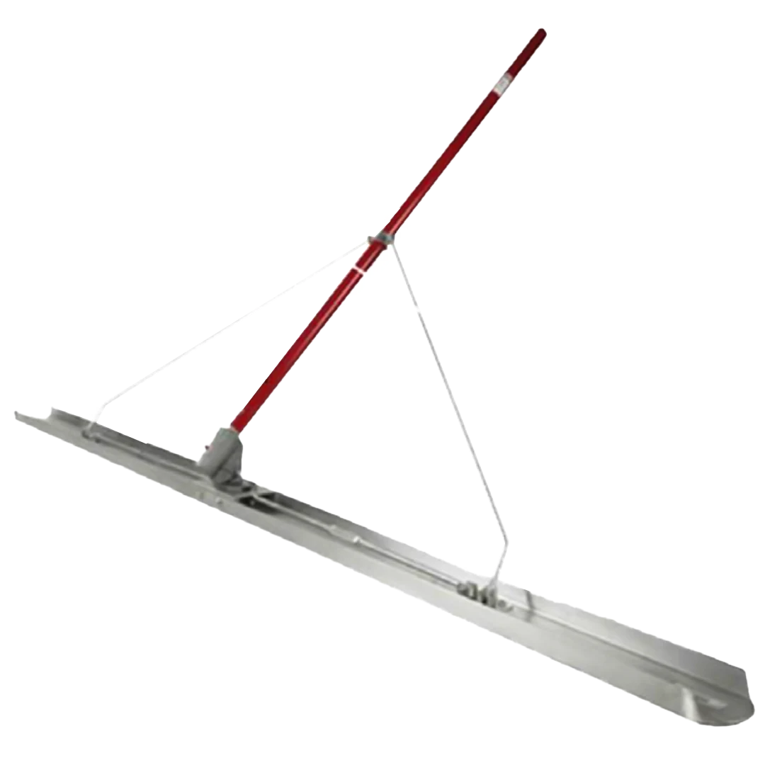 Flota canal CORMAG para concreto de 1.80 mts con estructura en aluminio, incluye mango y acoples, ideal para alisado y nivelado de pisos.
