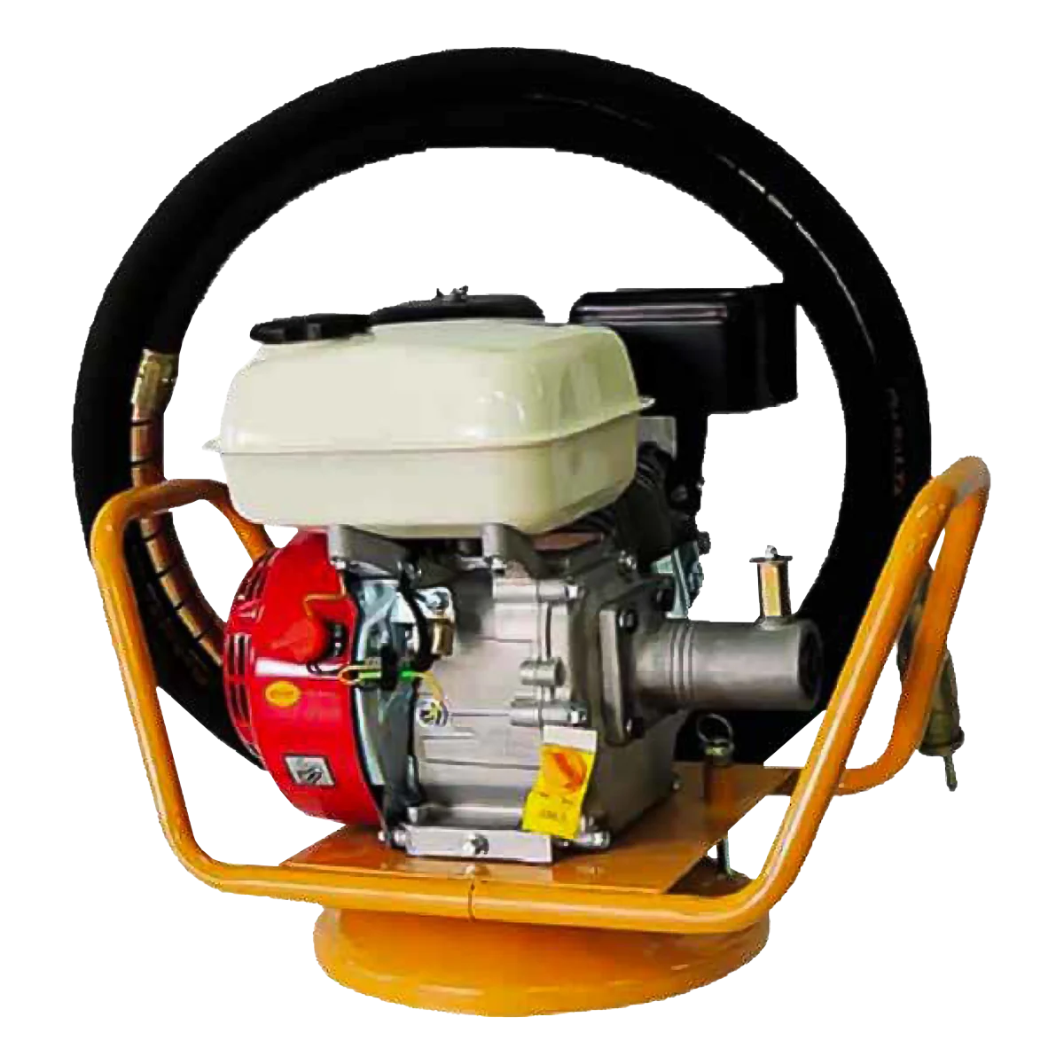 Vibrador para concreto Cormag con motor 6,5HP gasolina o 5HP diésel, cabezote de 28-38 mm y 12.000 VPM, ideal para compactación de concreto en construcción.