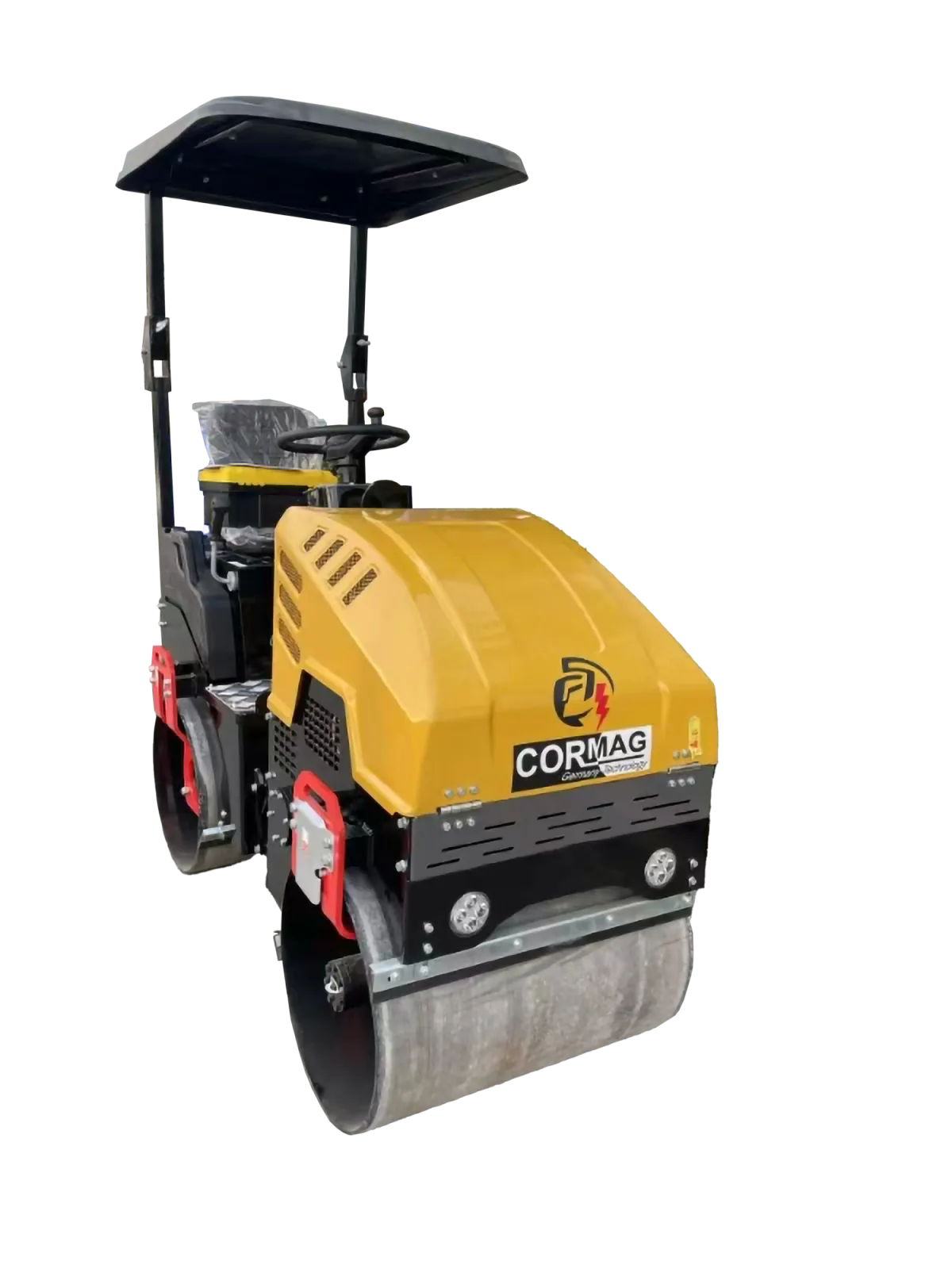 Rodillo Compactador FYL-880C diésel 1200kg 15HP para construcción y compactación de suelos.