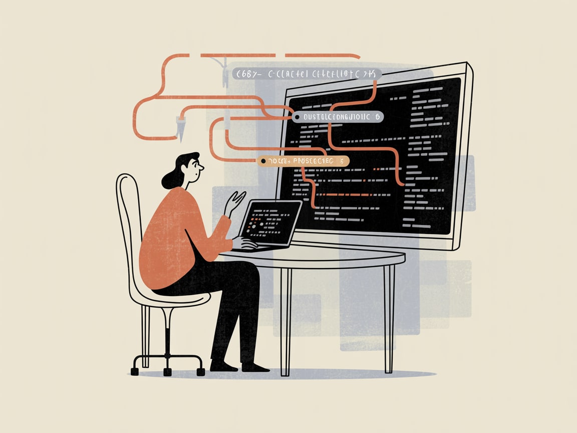 A tangled web of data pipeline nodes contrasted with a clean, modular architecture diagram
