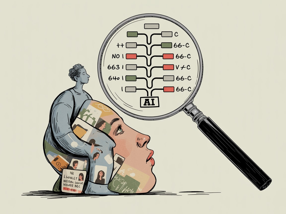 Abstract representation of an AI agent being tested and evaluated through a structured pipeline before deployment