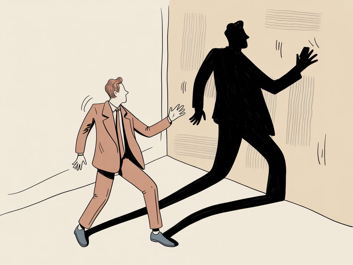Editorial illustration of a figure navigating a complex web of real-time data signals and customer touchpoints