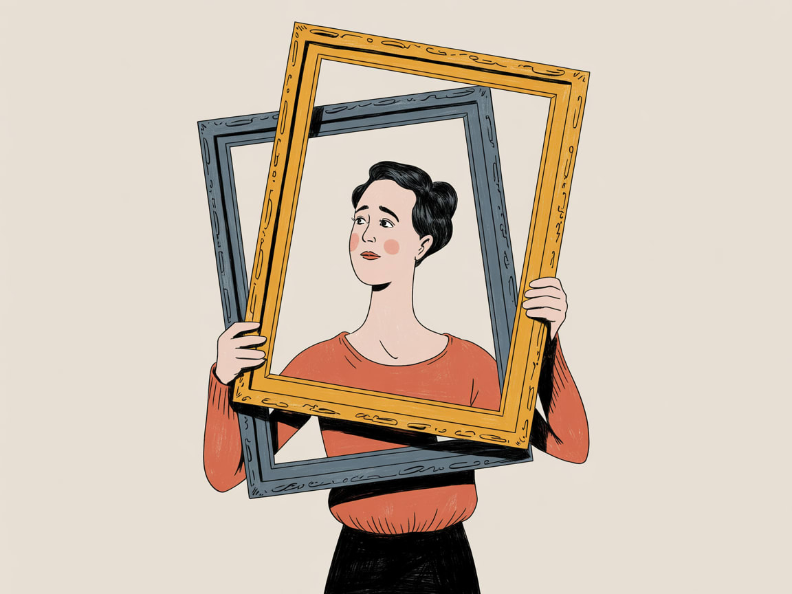 Editorial illustration of a developer figure navigating between glowing web browser frames mid-transition