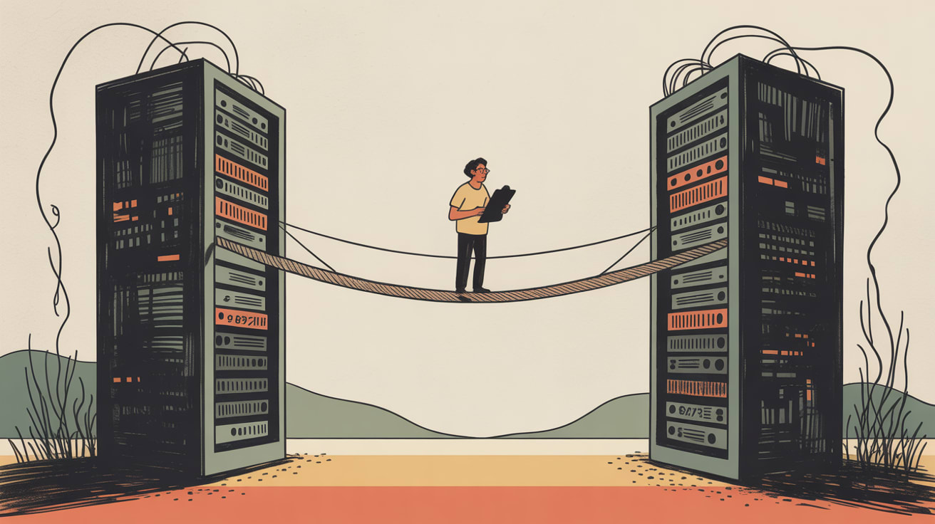 Editorial illustration of a data pipeline with a consent checkpoint as the central node between collection and activation