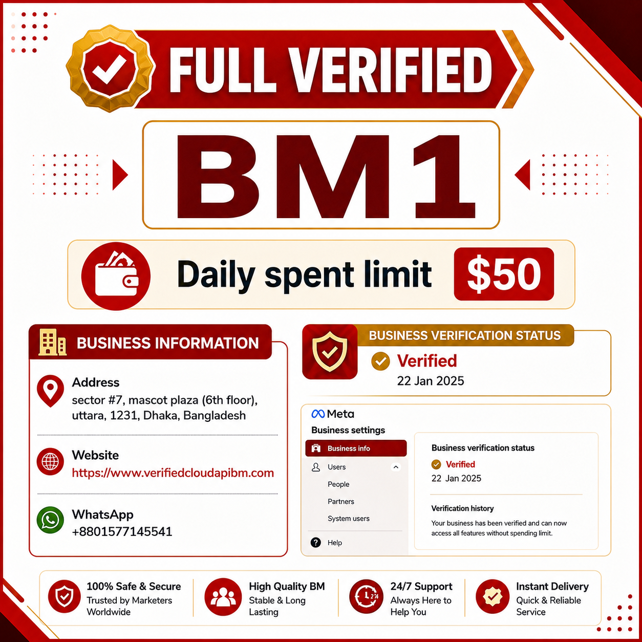 Buy Verified BM1 – Trusted Facebook Business Manager for Ads