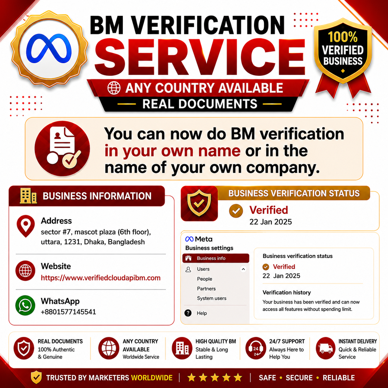 BM Verification Service – Any Country Available with Real Documents