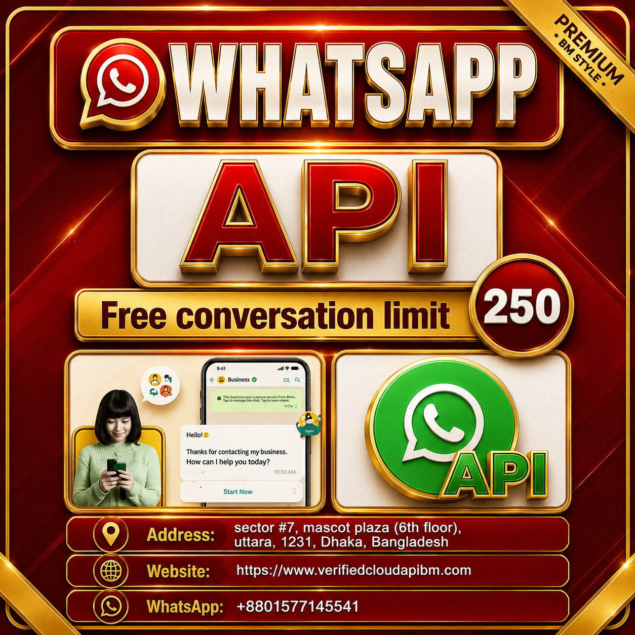 Buy WhatsApp Cloud API with 250 Free Conversations | Verified WhatsApp API Provider