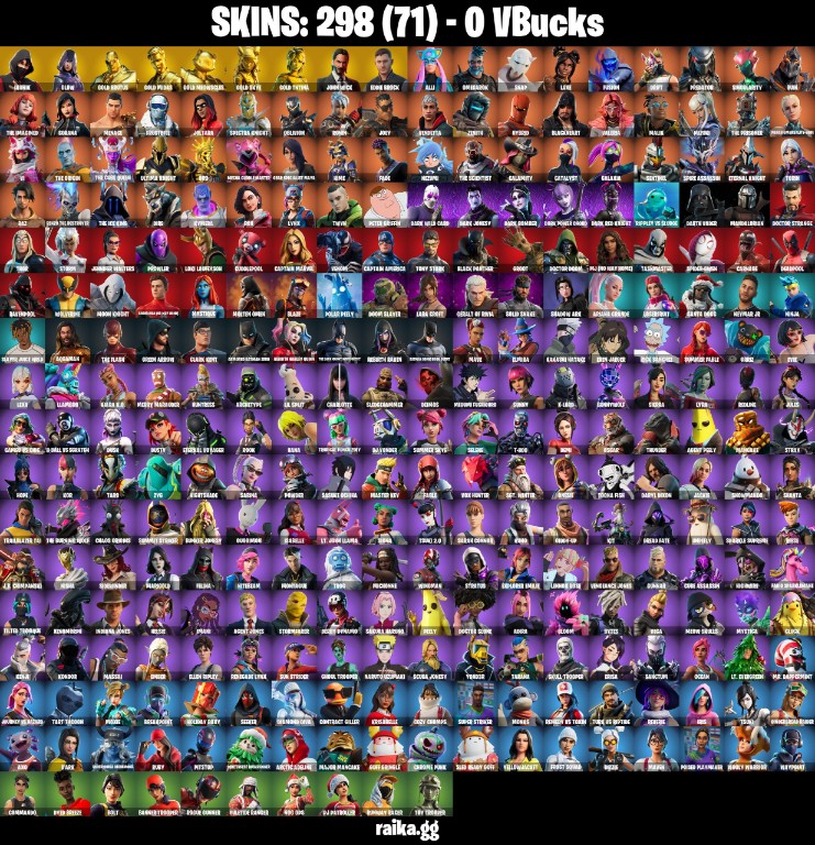 Fortnite Account ( PLAYSTATION / XBOX / PC / MOBILE / NINTENDO ) (IKONIK, MERRY MINT AXE, GLOW, LEVIATHAN AXE, REAPER AXE) (298 Skins)