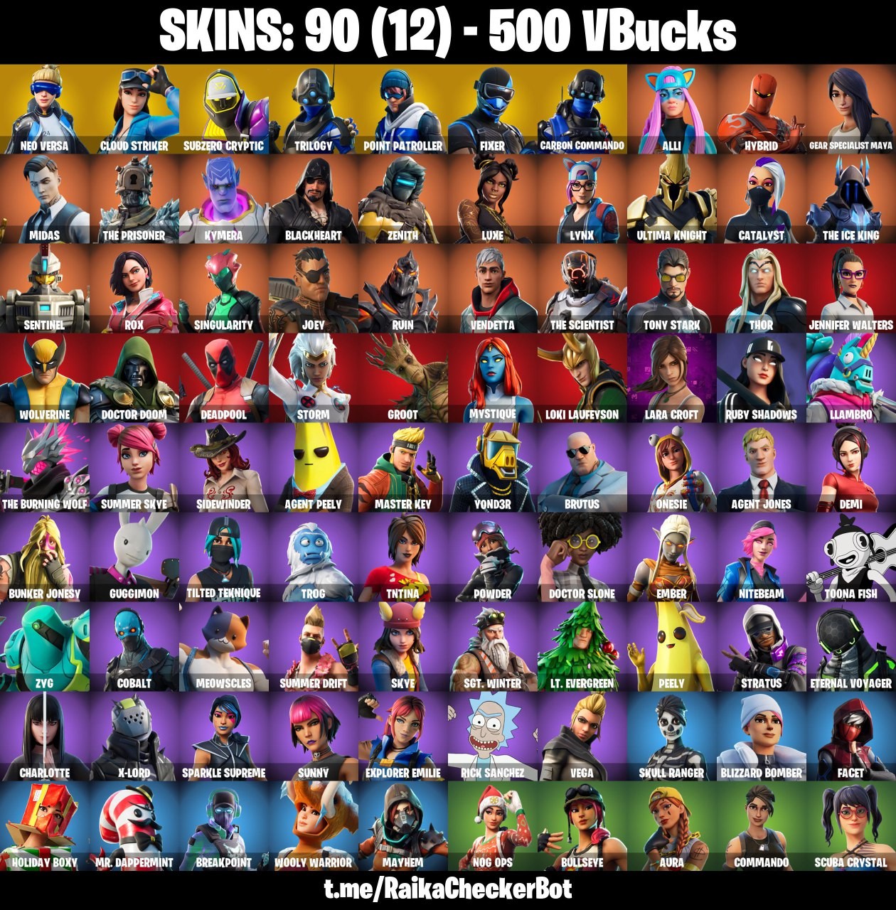 Fortnite Account ( PLAYSTATION / XBOX / PC / MOBILE / NINTENDO ) (LEVIATHAN AXE, NEO VERSA, CLOUD STRIKER, REAPER AXE, TAKE THE ELF) (90 Skins)