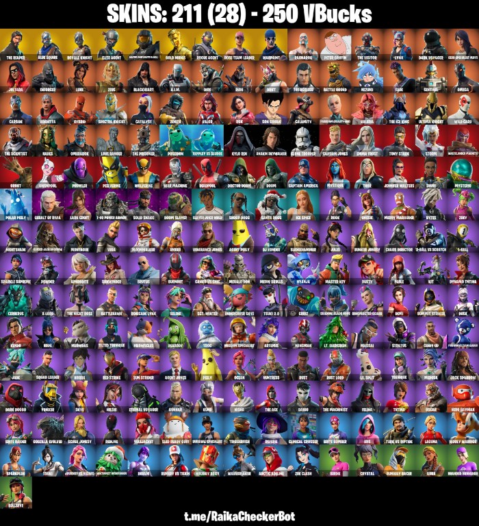 Fortnite Account ( PLAYSTATION / XBOX / PC / MOBILE / NINTENDO ) (THE REAPER, BLUE SQUIRE, TAKE THE L, ROYALE KNIGHT, ROGUE AGENT, GOLD MIDAS, OG STW) (211 Skins)