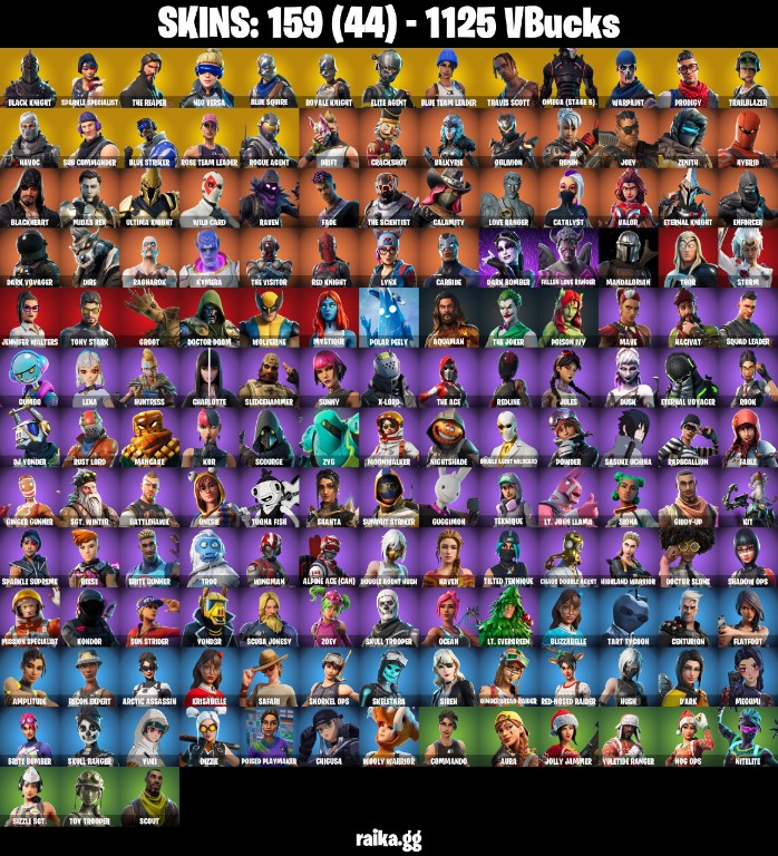 Fortnite Account ( PLAYSTATION / XBOX / PC / MOBILE / NINTENDO ) (BLACK KNIGHT, TRAVIS SCOTT, NEO VERSA, SPARKLE SPECIALIST, LEVIATHAN AXE, THE REAPER, FLOSS) (159 Skins)
