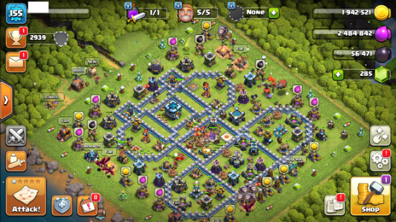 TH13✨LVL155✨Heroes(K60 Q60 W34 R10)✨BM11✨War Stars745✨5Skins✨Highest4241✨F761