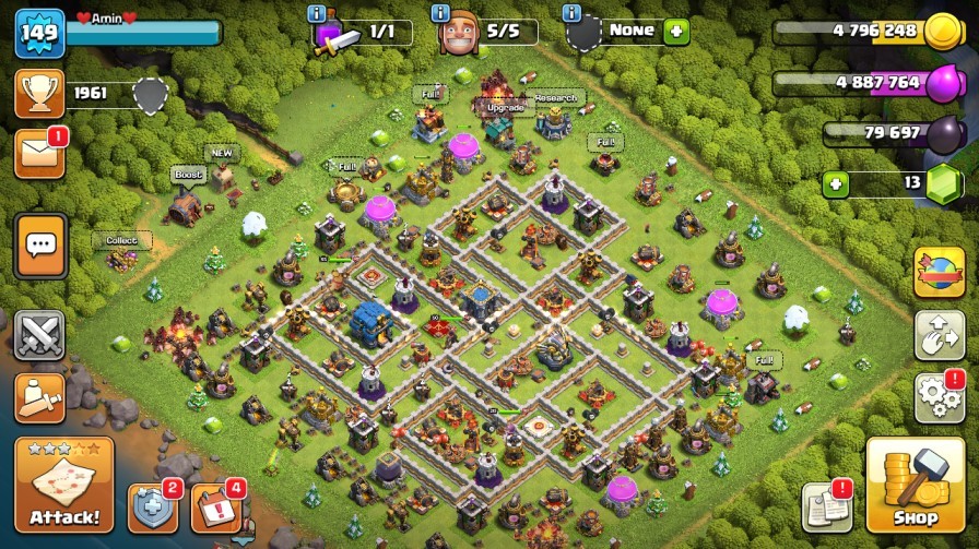 TH12| LVL149| Heroes(K45 Q50 W20)| BM9| War Stars732| Highest3901|F842