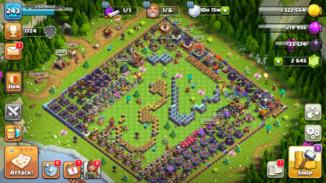 TH15| LVL243| Heroes(K87 Q89 M60 W65 R36) | 30BM| 3507War Stars|C120
