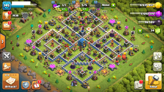 TH12✨LVL145✨Heroes(K48 Q53 W22)✨BM18✨War Stars784✨Highest5006✨F655