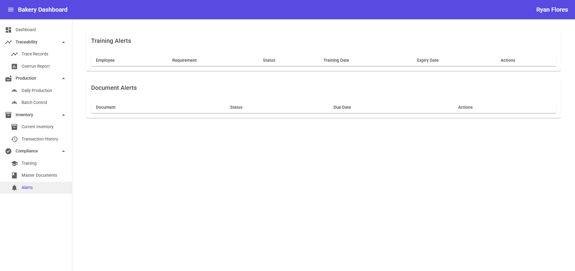 Compliance/Insights Page