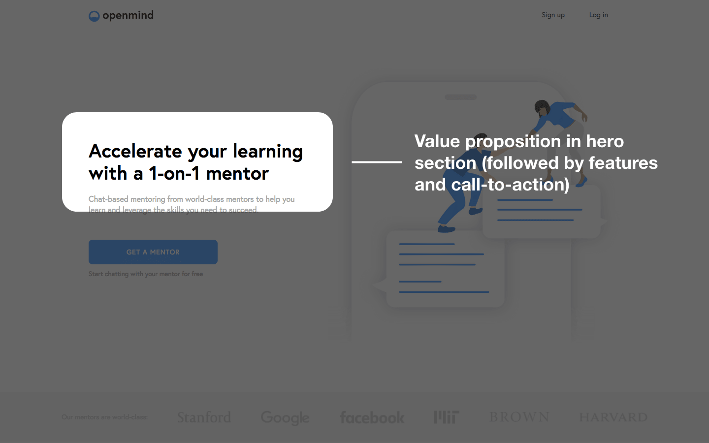 Splash section of Drip's homepage