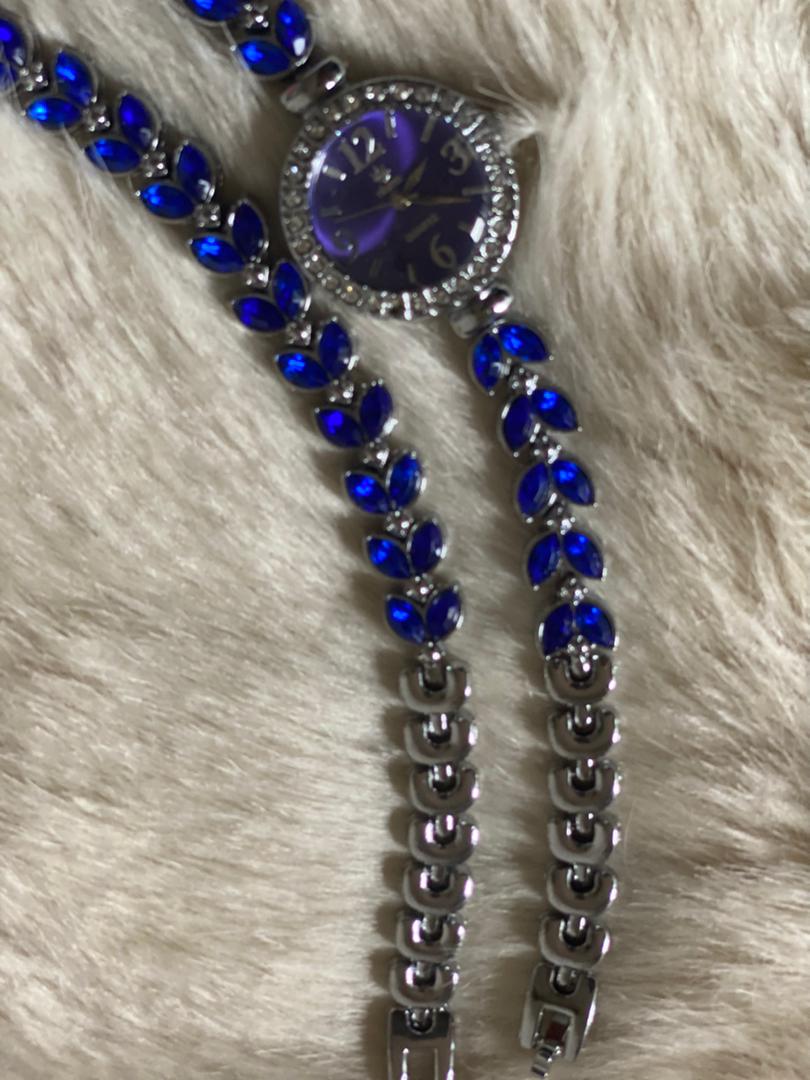 Royal Blue 2-in-1 Wrist Watch & Bracelet Set
