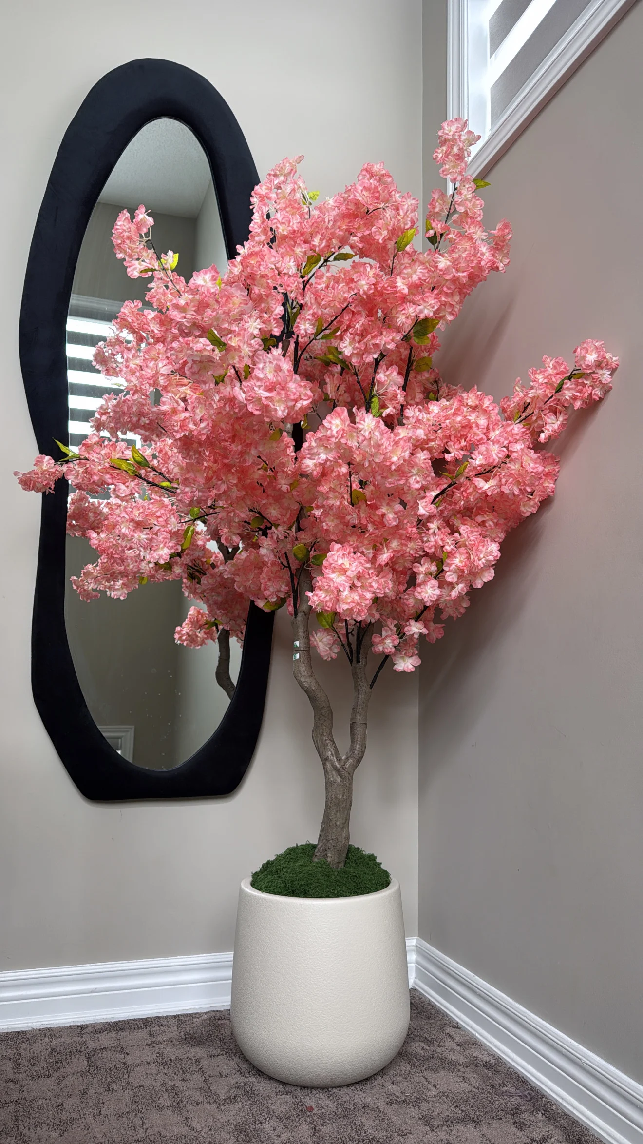 Cherry blossom branch, pink, 5ft